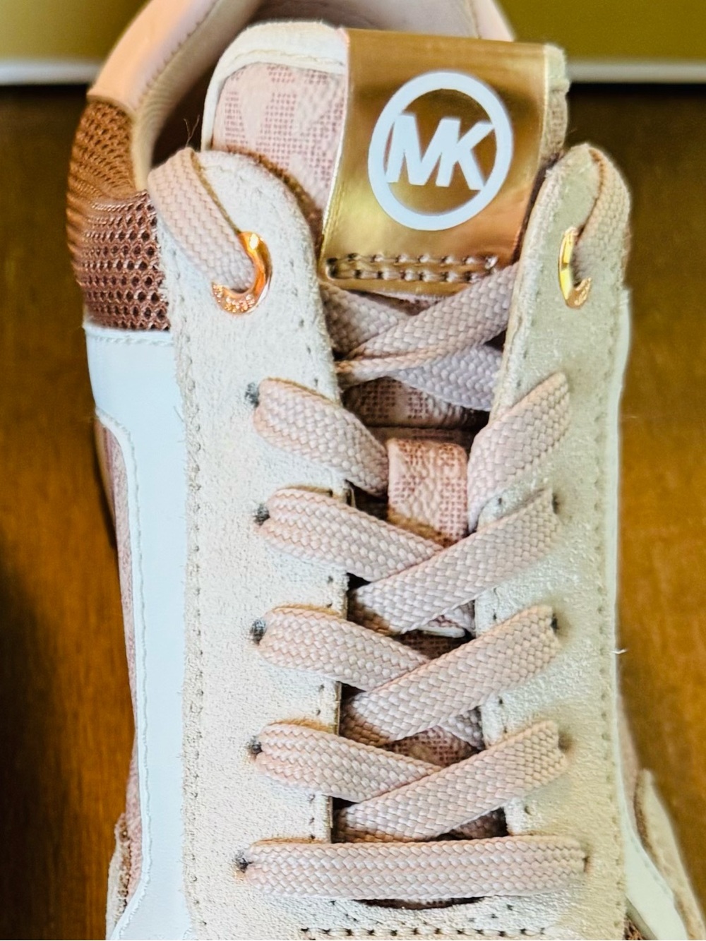 Women’s Michael Kors Wilma Trainers Suede Soft Pink - Picture 4 of 8